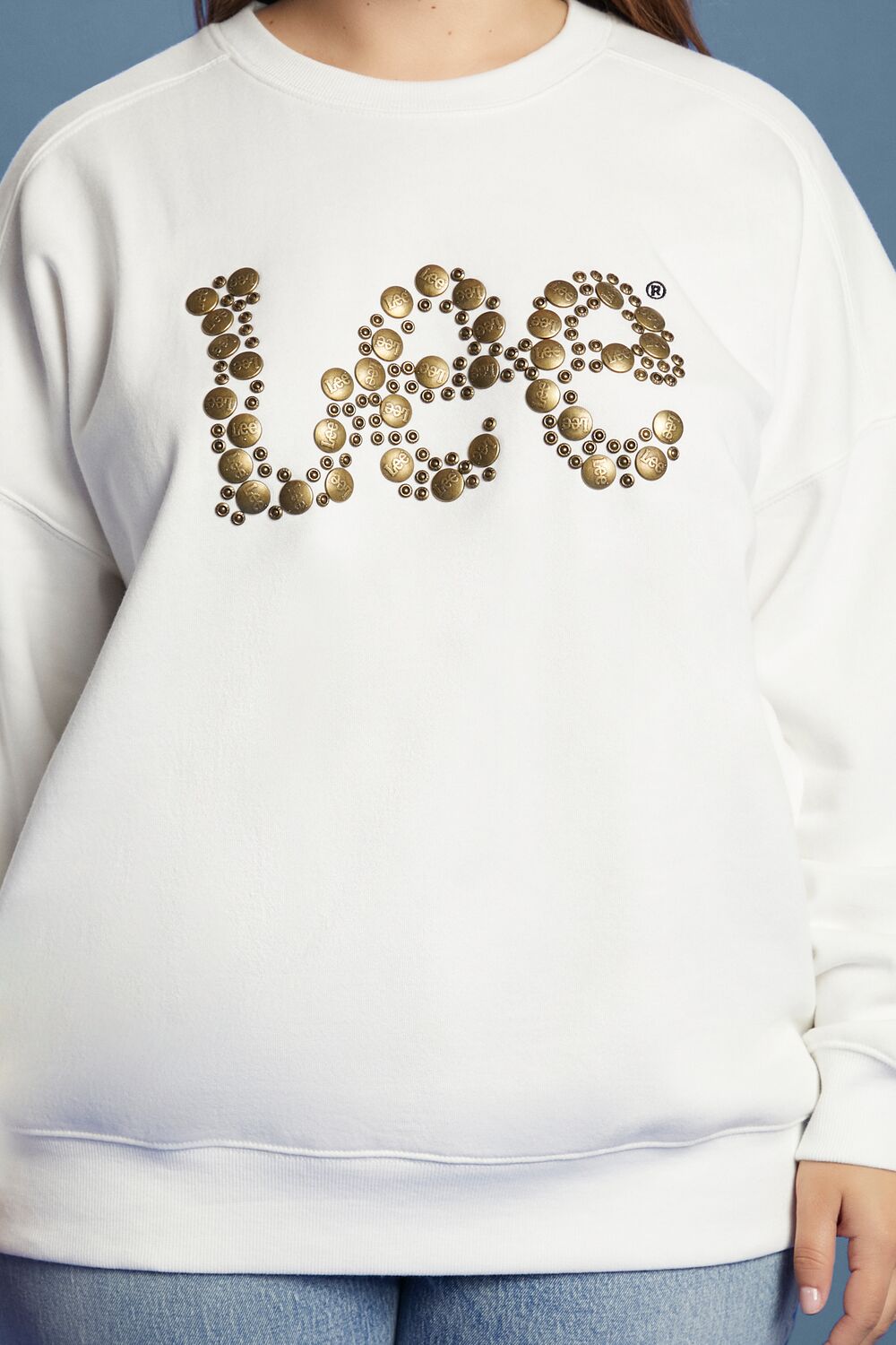 Plus Size Lee Embellished French Terry Pullover | Forever 21 on sale