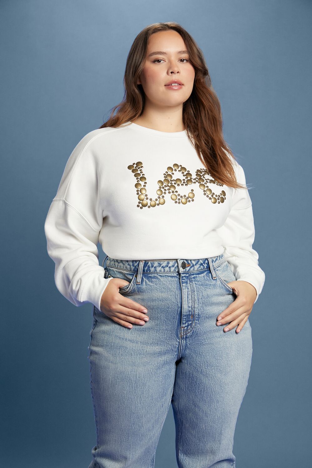 Plus Size Lee Embellished French Terry Pullover | Forever 21 on sale