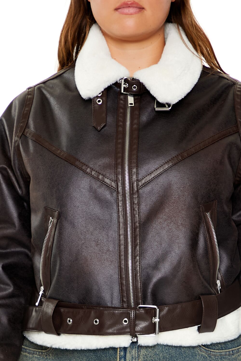 Plus Size Faux Leather Moto Jacket | Forever 21 US