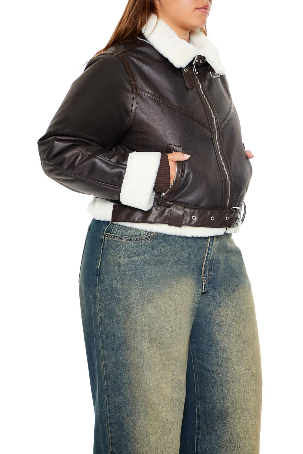 Plus Size Faux Leather Moto Jacket | Forever 21 US