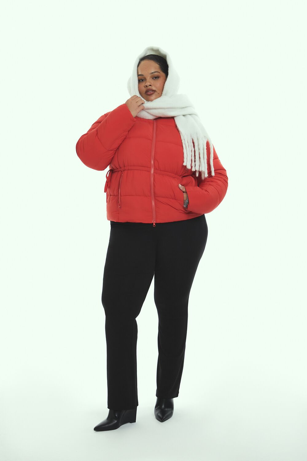 Plus Size Tie-Waist Puffer Jacket | Forever 21 discount
