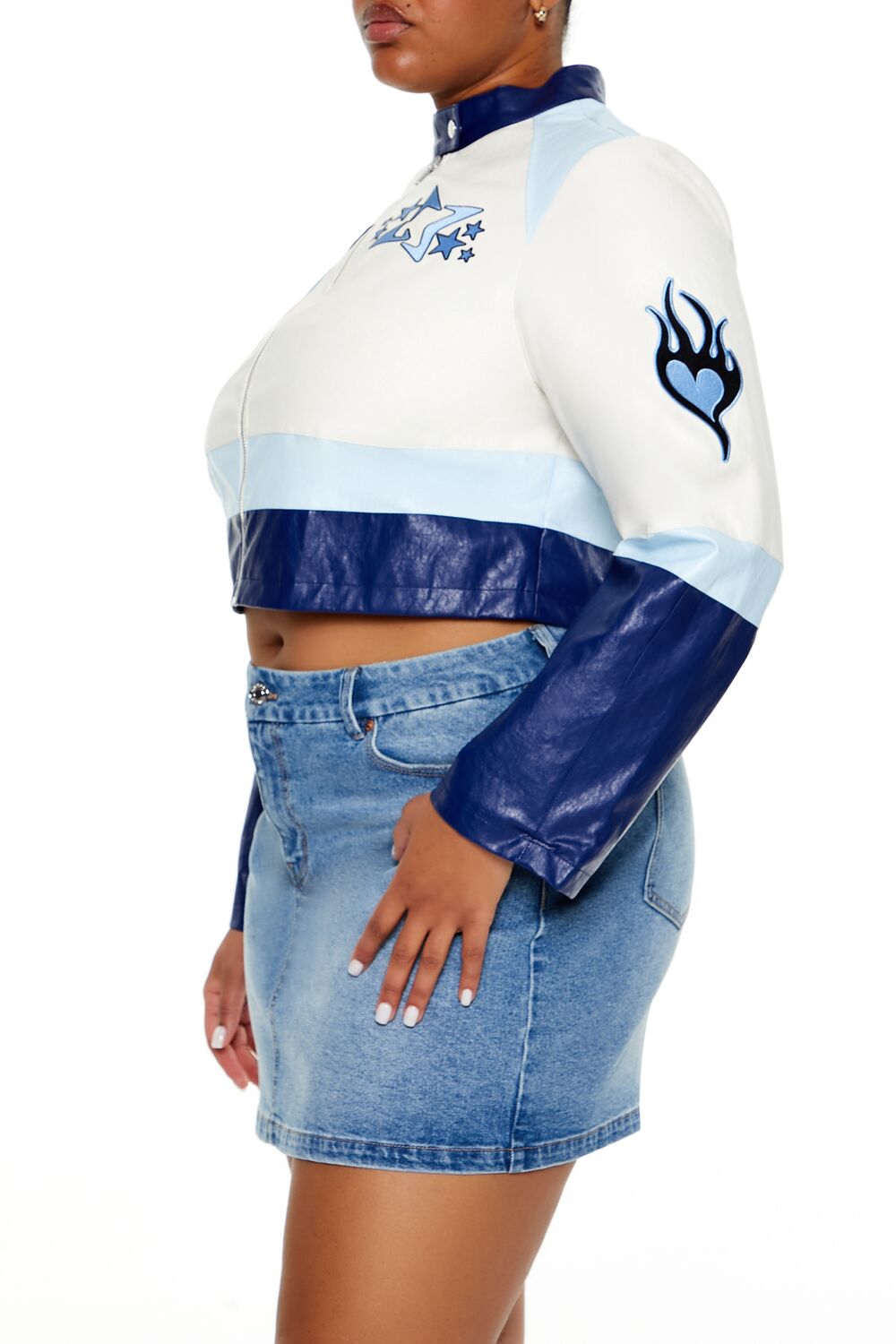 Plus Size Flaming Heart Moto Jacket | Forever 21 outlet