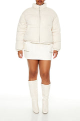 Plus Size Quilted French Terry Puffer Jacket | Forever 21 sale
