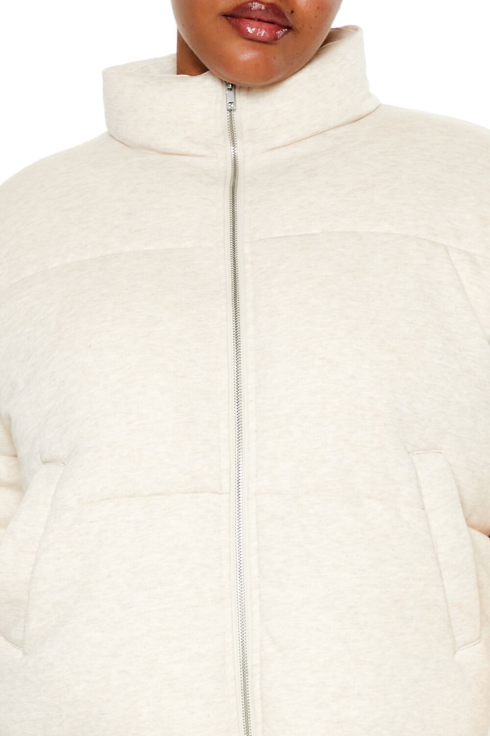 Plus Size Quilted French Terry Puffer Jacket | Forever 21 sale