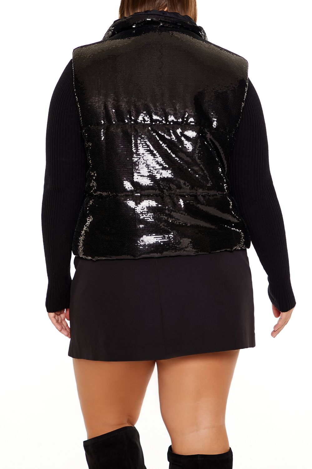 Plus Size Sequin Zip-Up Vest | Forever 21 on sale