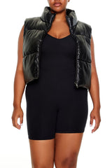 Plus Size Faux Leather Puffer Vest | Forever 21 sale