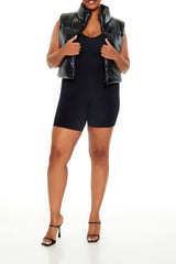 Plus Size Faux Leather Puffer Vest | Forever 21 sale
