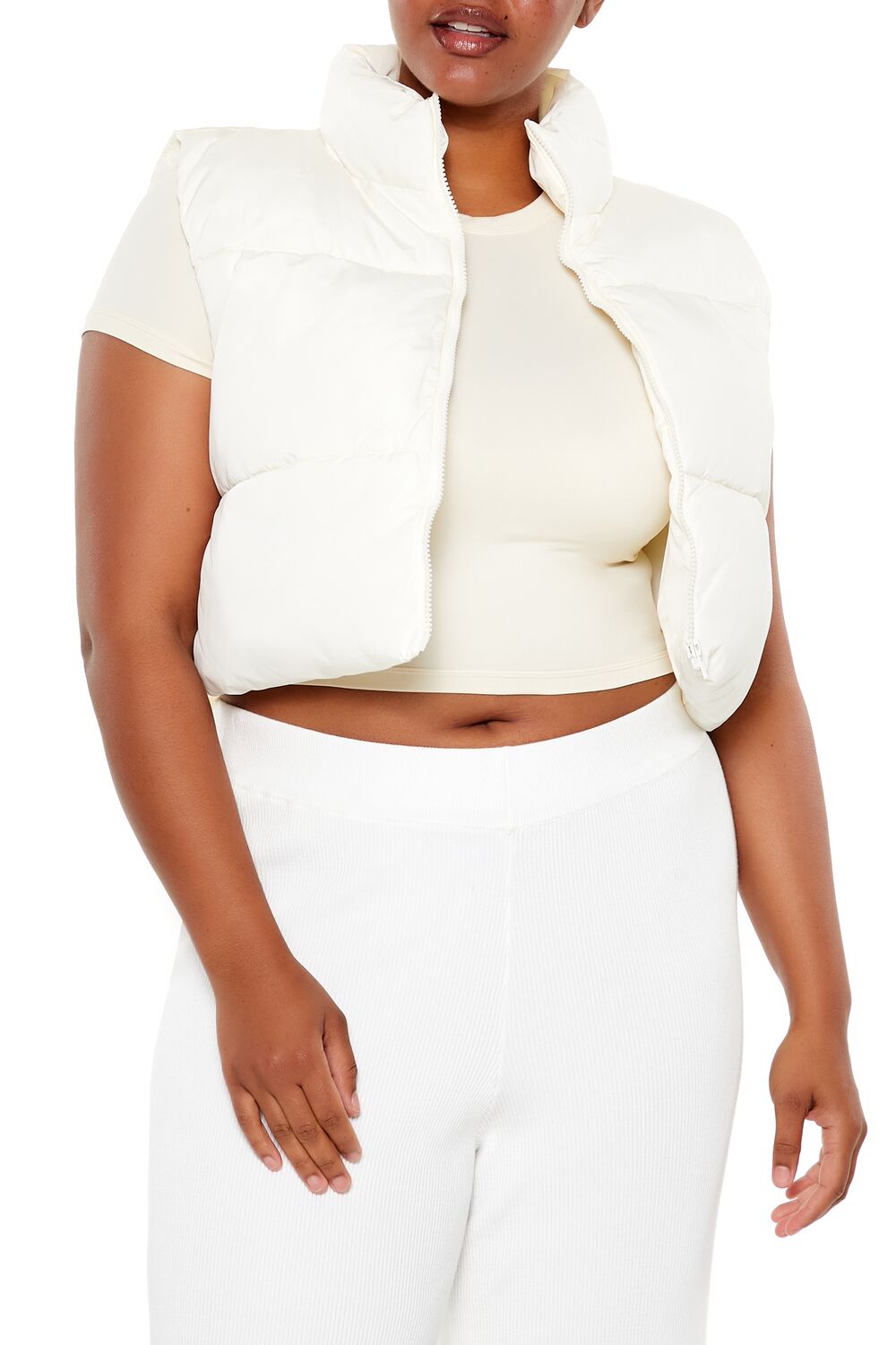 Plus Size Cropped Puffer Vest | Forever 21 discount