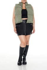 Plus Size Cropped Puffer Vest | Forever 21 US