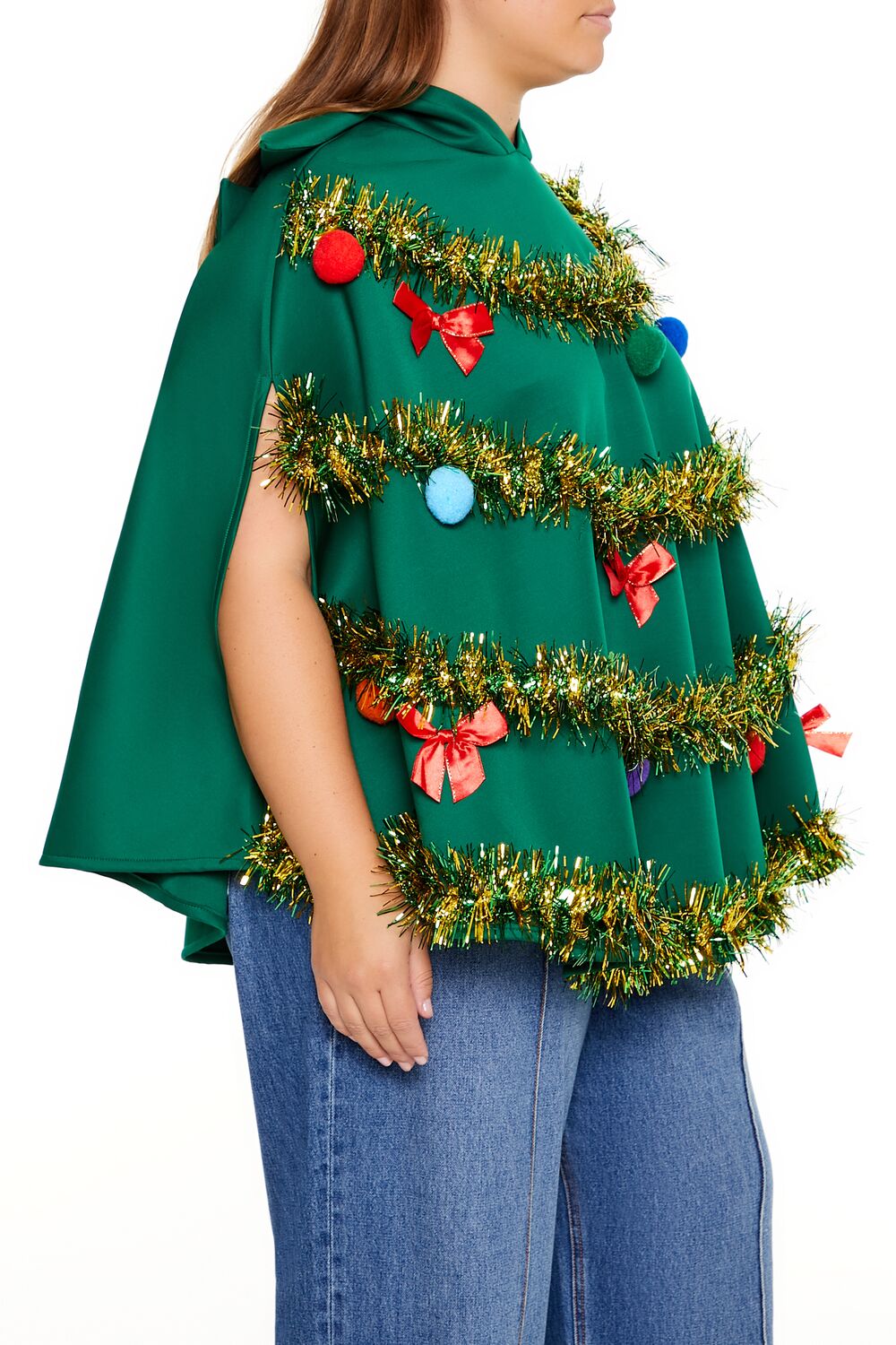 Plus Size Christmas Tree Poncho | Forever 21 on sale