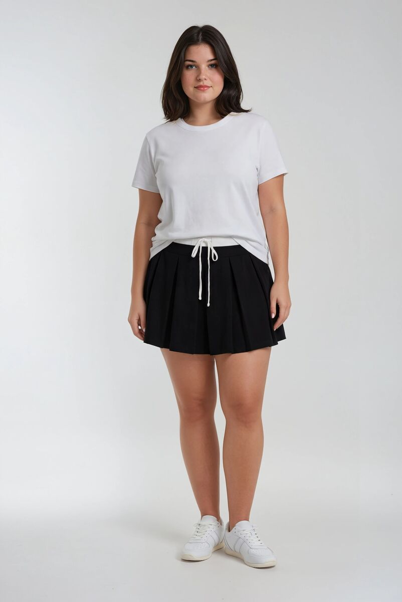 Plus Size Pleated Drawstring Mini Skort | Forever 21 on sale