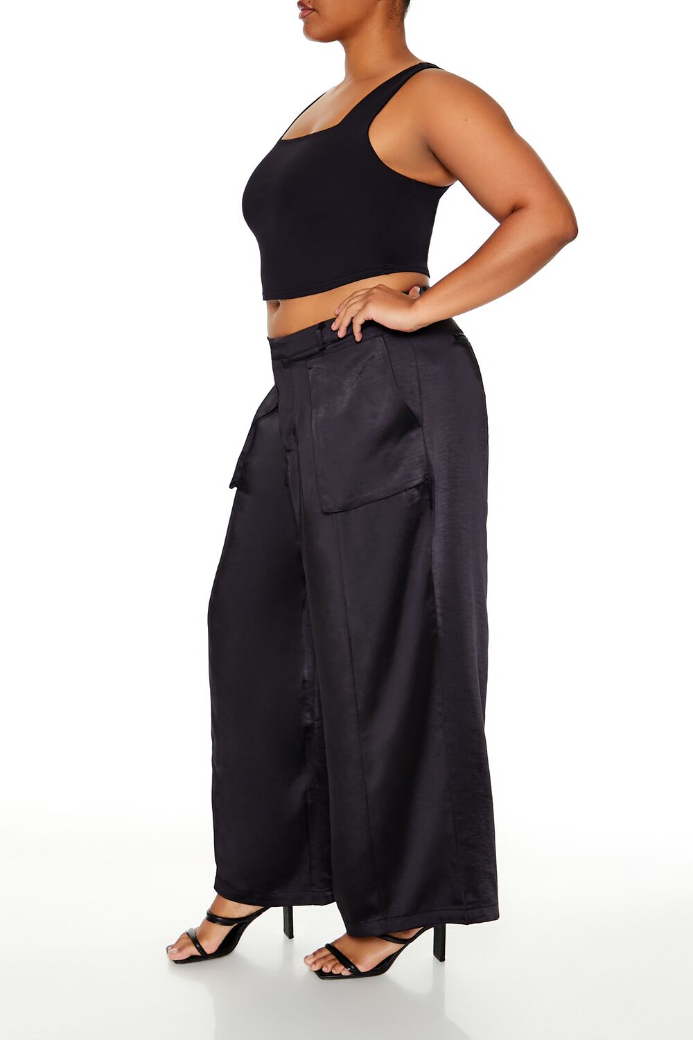 Plus Size Satin Cargo Pants | Forever 21 discount
