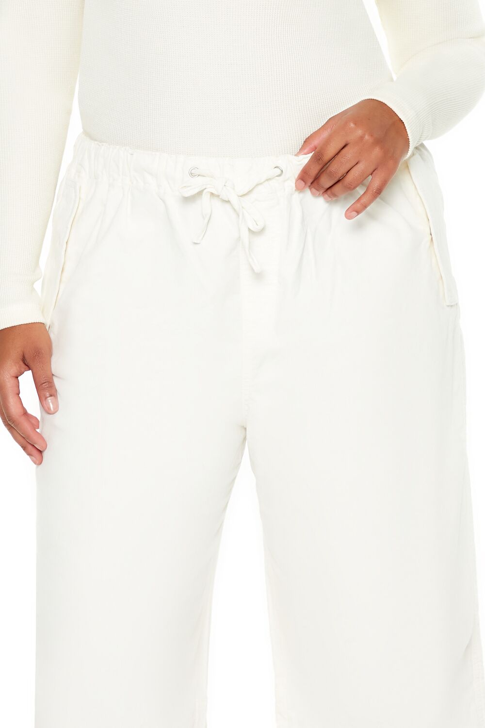 Plus Size Velvet Wide-Leg Drawstring Joggers | Forever 21 US