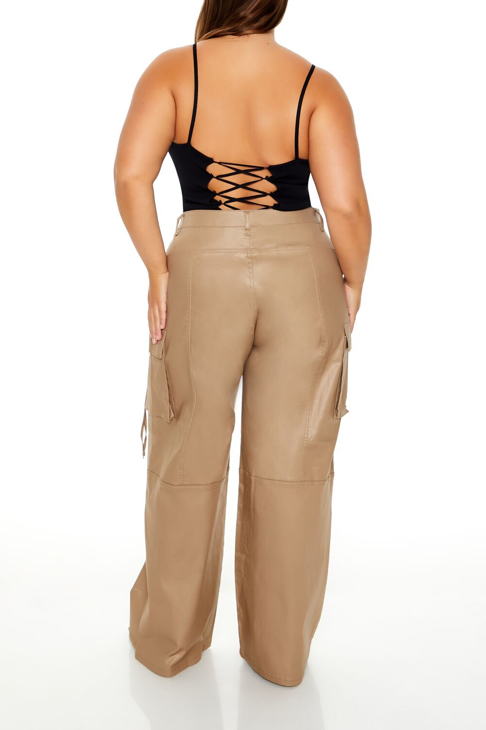 Plus Size Metallic Cargo Pants | Forever 21 online