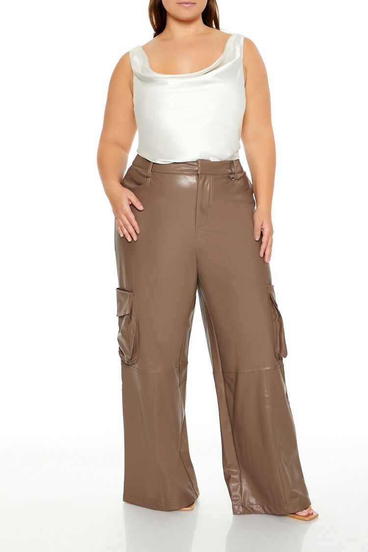 Plus Size Faux Leather Cargo Pants | Forever 21 near me