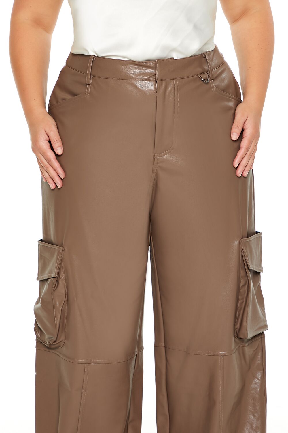 Plus Size Faux Leather Cargo Pants | Forever 21 near me