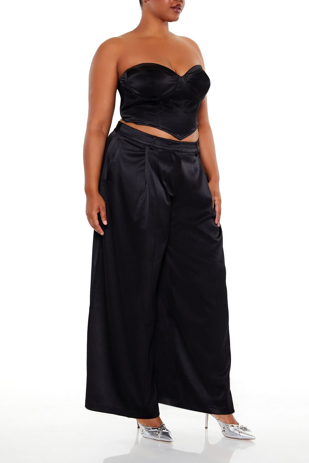 Plus Size Satin Trouser Pants | Forever 21 sale