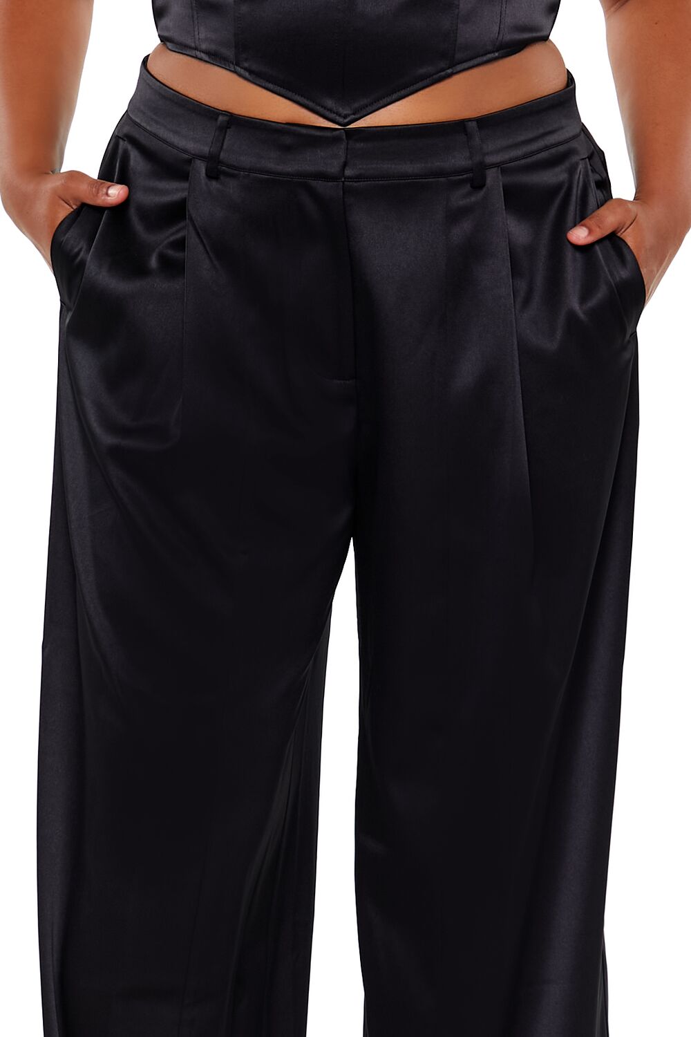 Plus Size Satin Trouser Pants | Forever 21 sale