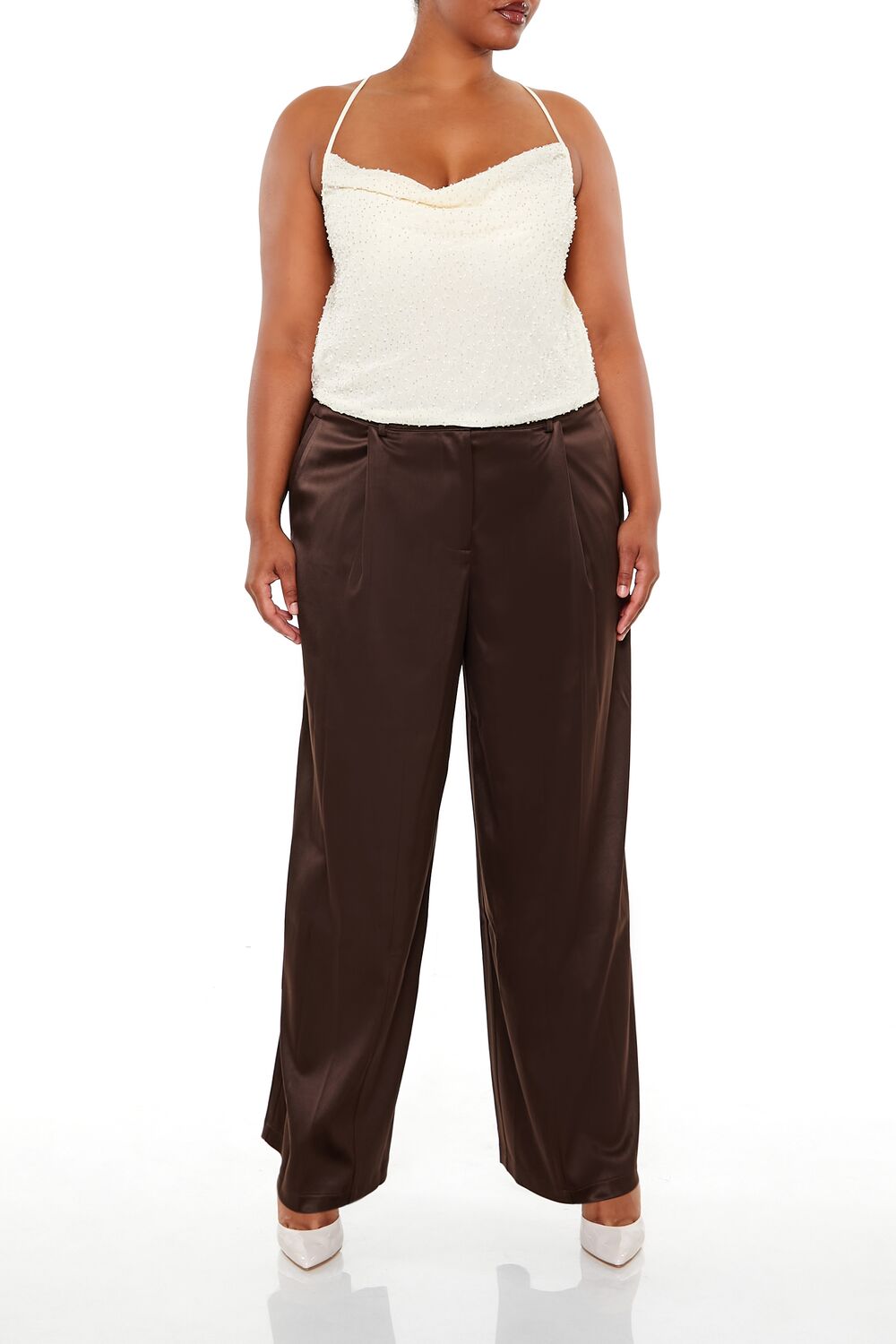 Plus Size Satin Trouser Pants | Forever 21 sale
