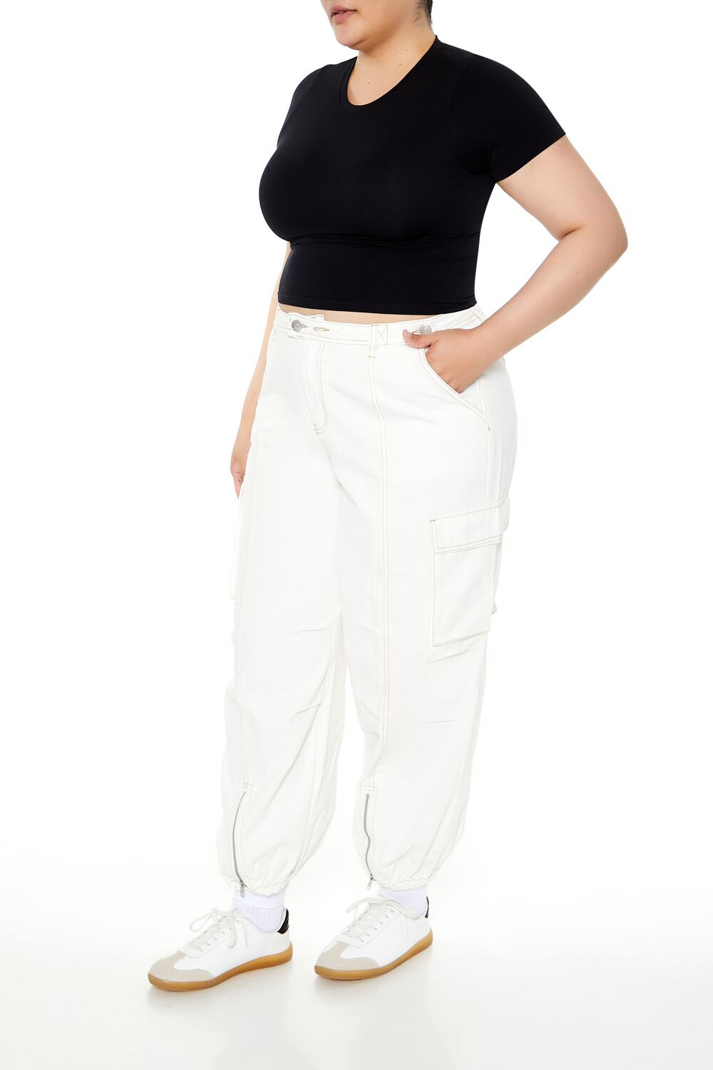 Plus Size High-Rise Cargo Joggers | Forever 21 discount