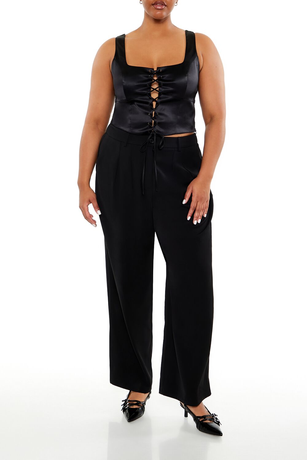 Plus Size Wide-Leg Trouser Pants | Forever 21 outlet