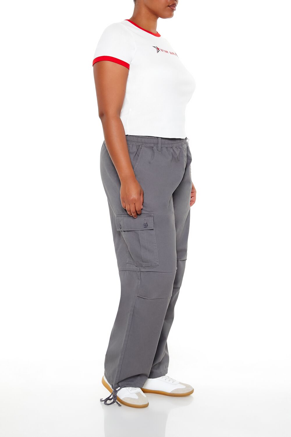 Plus Size Twill Cargo Wallet Chain Pants | Forever 21 sale