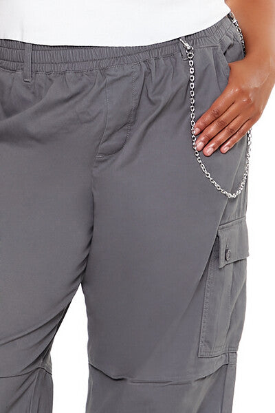 Plus Size Twill Cargo Wallet Chain Pants | Forever 21 sale