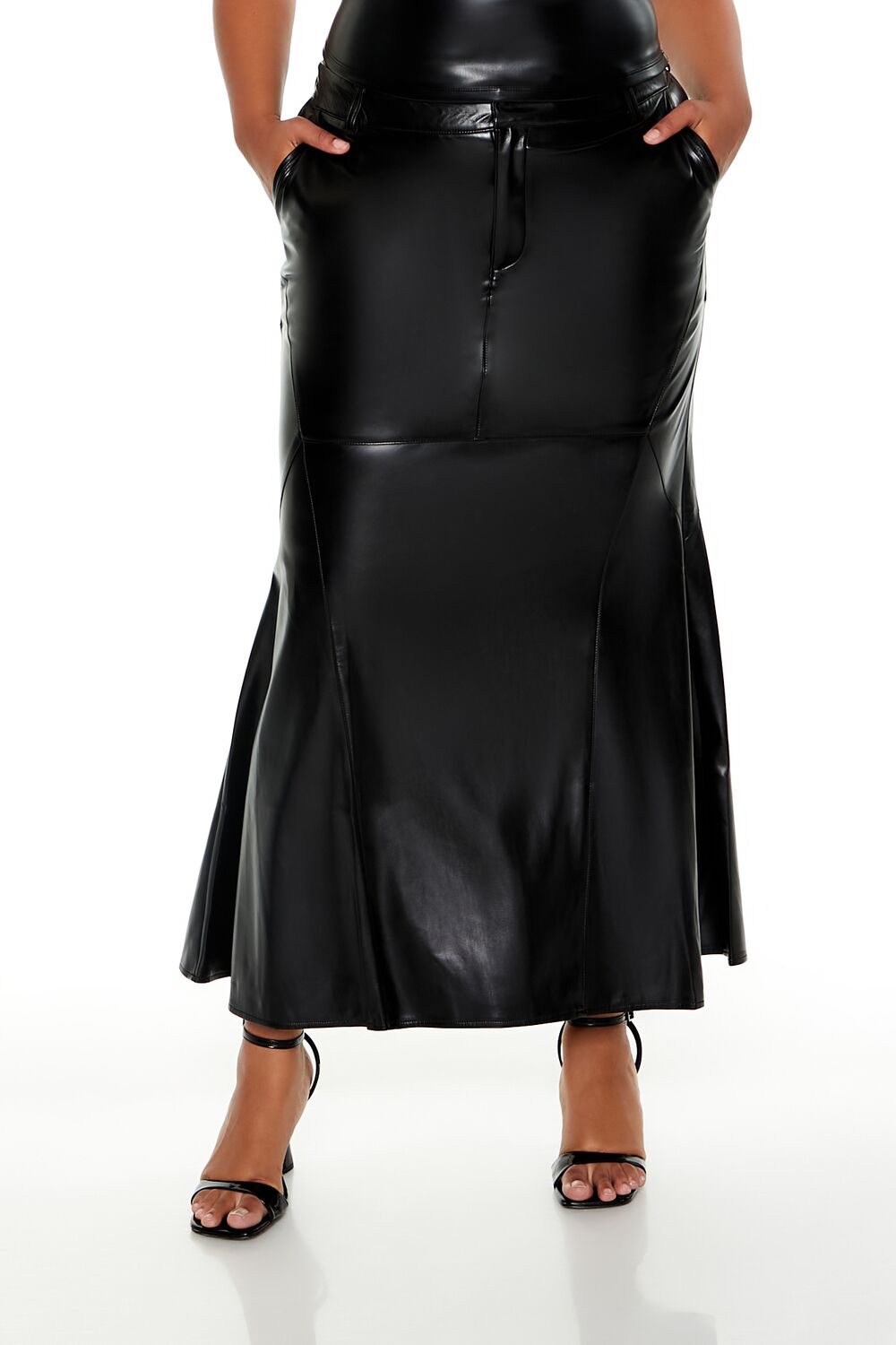 Plus Size Faux Leather Maxi Skirt | Forever 21 on sale