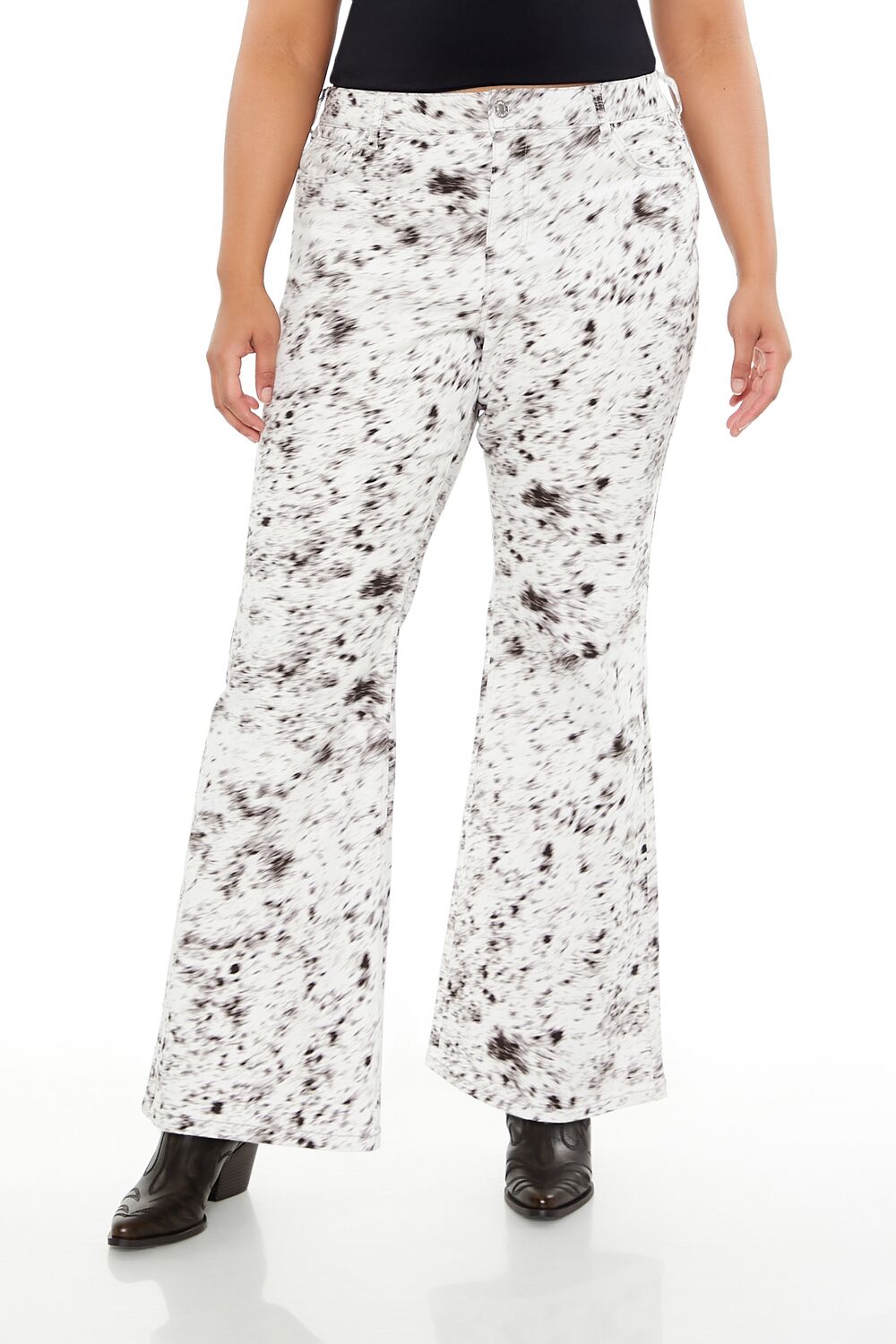 Plus Size Spotted High-Rise Pants | Forever 21 US