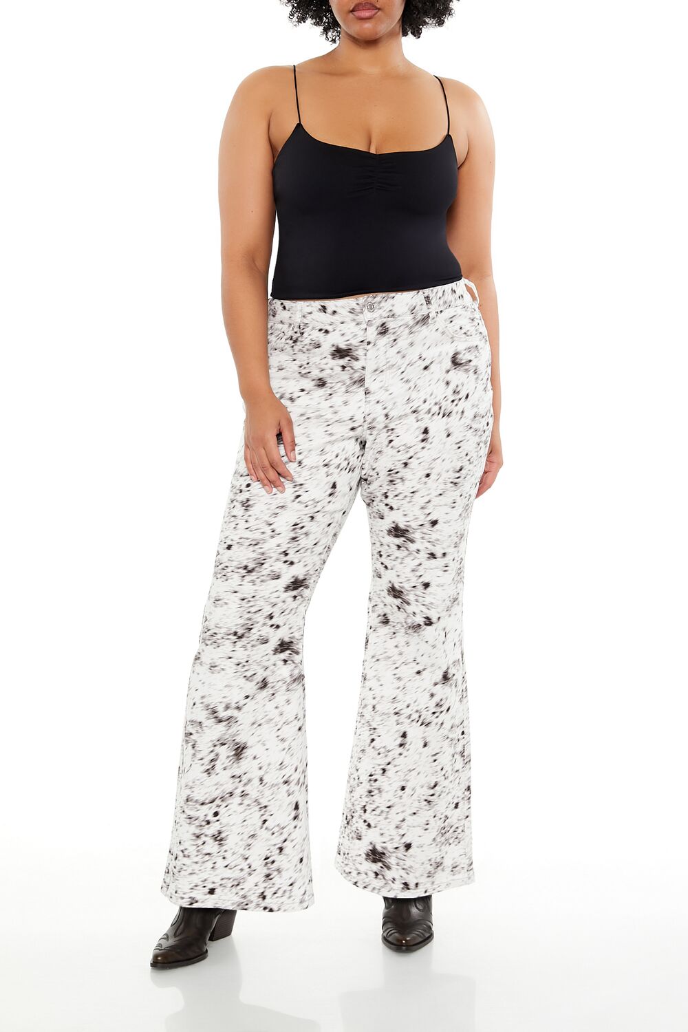 Plus Size Spotted High-Rise Pants | Forever 21 US