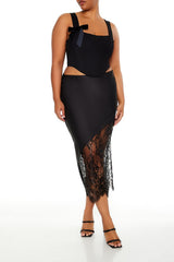 Plus Size Eyelash Lace Midi Skirt | Forever 21 sale