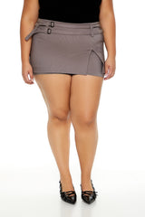 Plus Size Pinstriped Micro Mini Skort | Forever 21 US