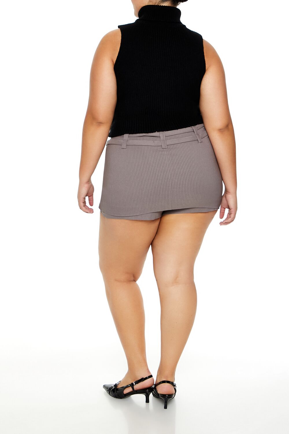 Plus Size Pinstriped Micro Mini Skort | Forever 21 US