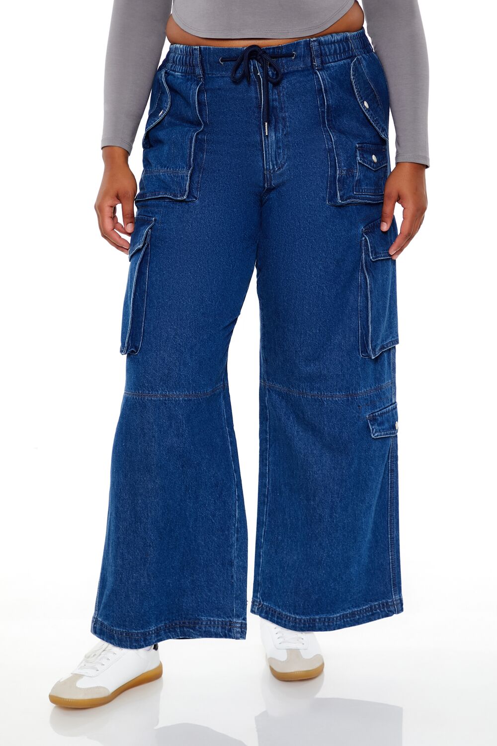 Plus Size Mid-Rise Cargo Jeans | Forever 21 US