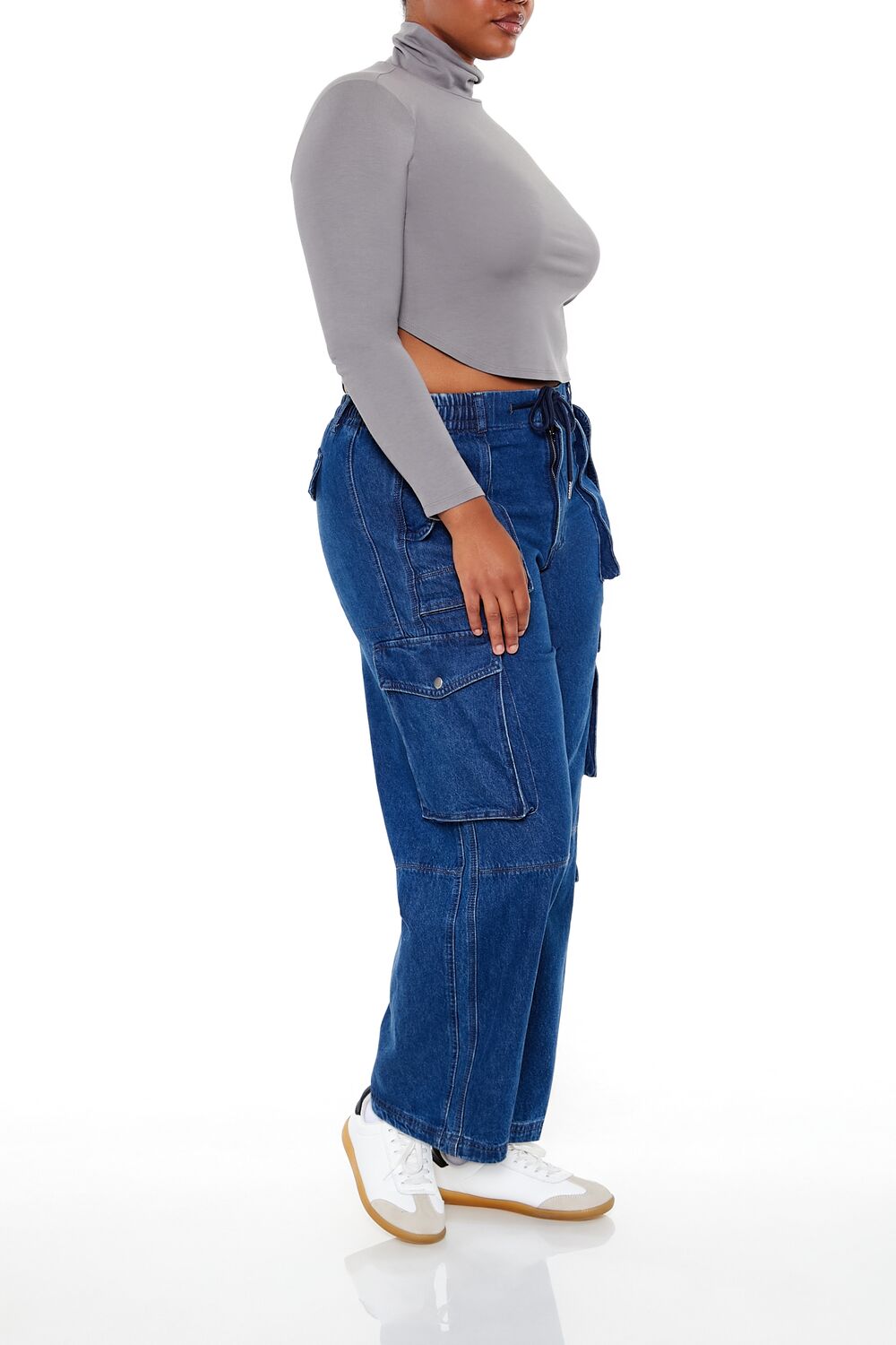 Plus Size Mid-Rise Cargo Jeans | Forever 21 US