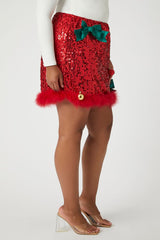 Plus Size Sequin Ornament Mini Skirt | Forever 21 on sale