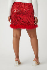 Plus Size Sequin Ornament Mini Skirt | Forever 21 on sale