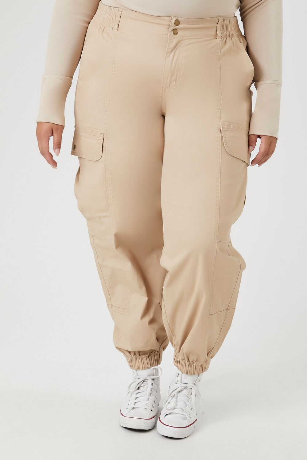 Plus Size Twill Cargo Joggers | Forever 21 discount