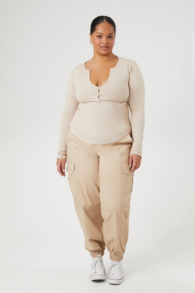 Plus Size Twill Cargo Joggers | Forever 21 discount