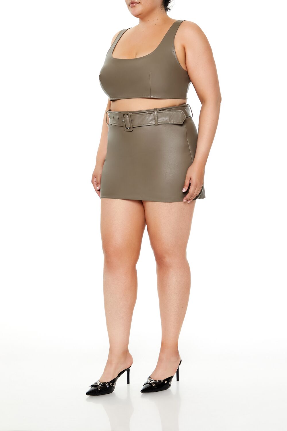 Plus Size Belted Mini Skirt | Forever 21 online