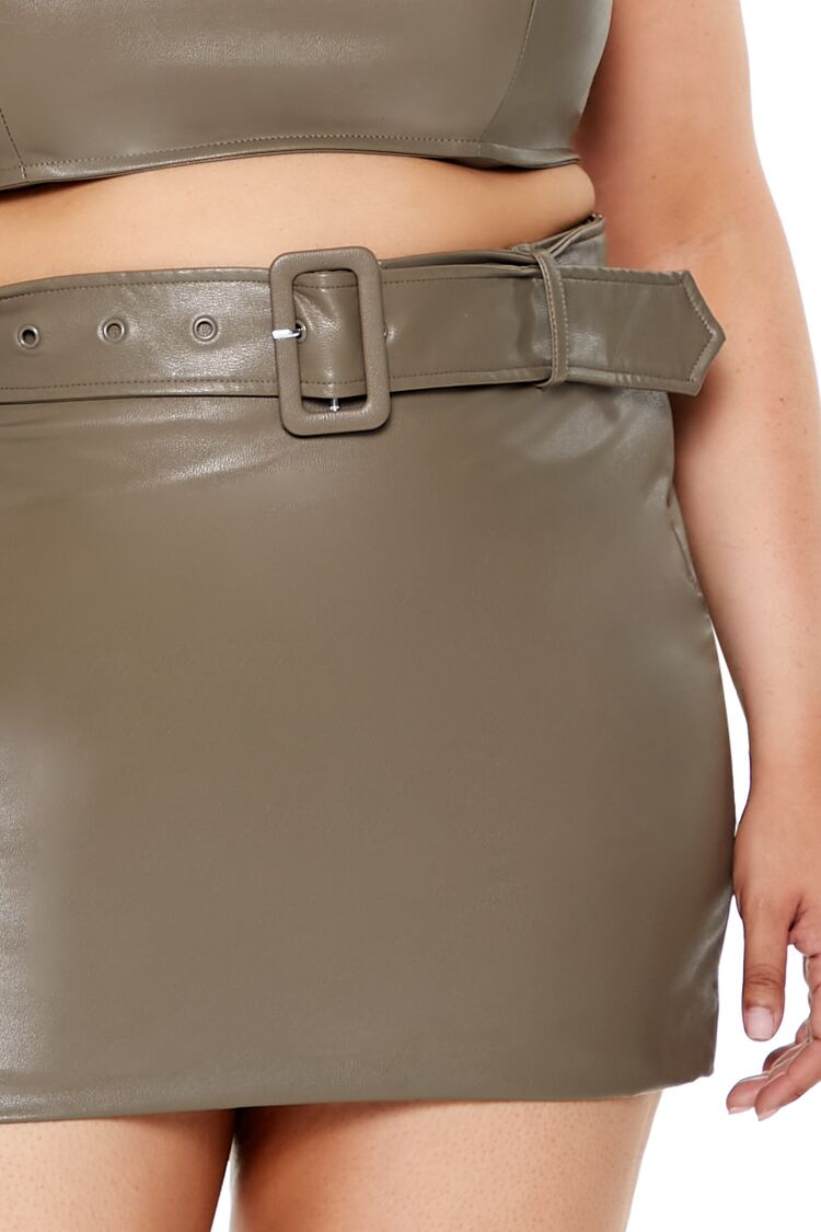Plus Size Belted Mini Skirt | Forever 21 online
