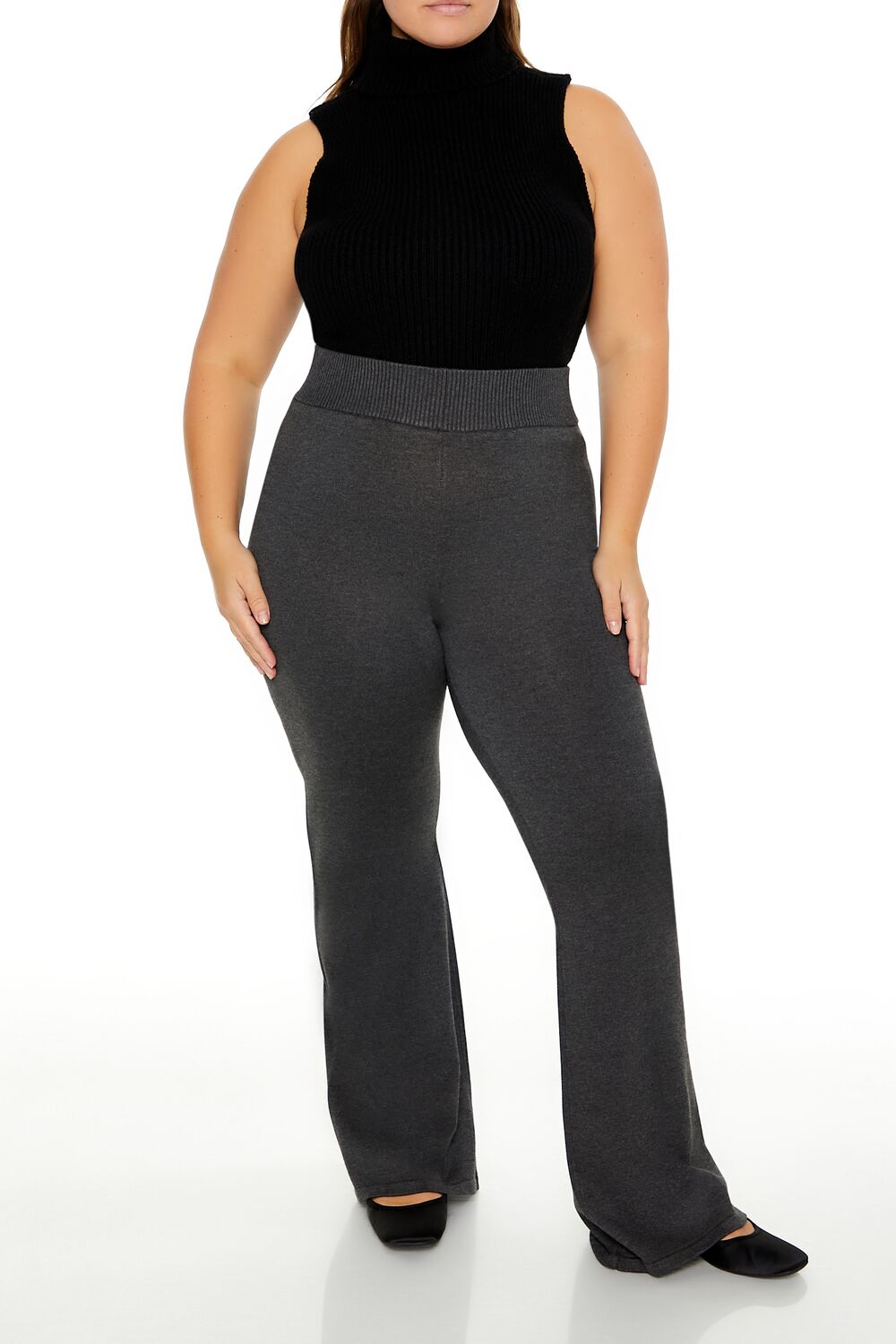Plus Size Sweater-Knit Flare Pants | Forever 21 sale
