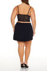 Plus Size Rhinestone-Fringe Mini Skirt | Forever 21 on sale