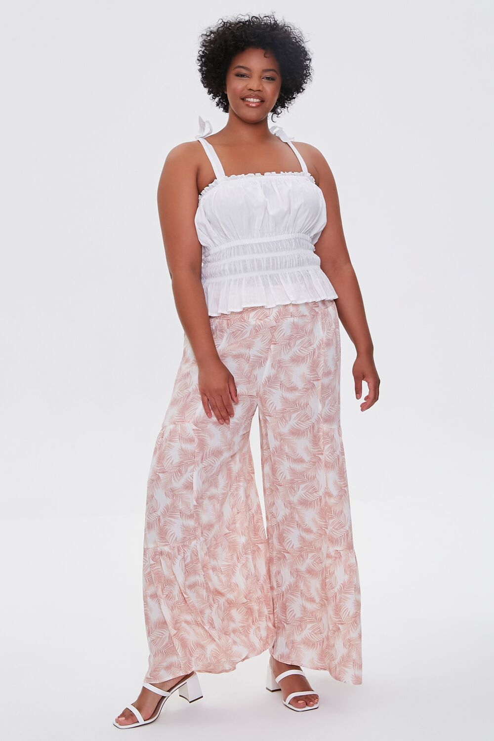 Plus Size Leaf Print Wide-Leg Pants | Forever 21 discount