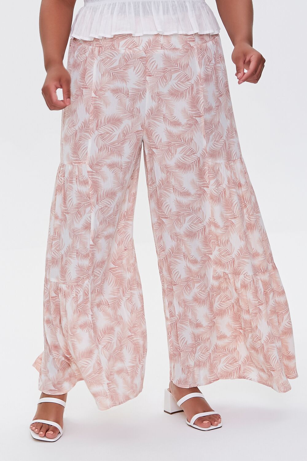 Plus Size Leaf Print Wide-Leg Pants | Forever 21 discount