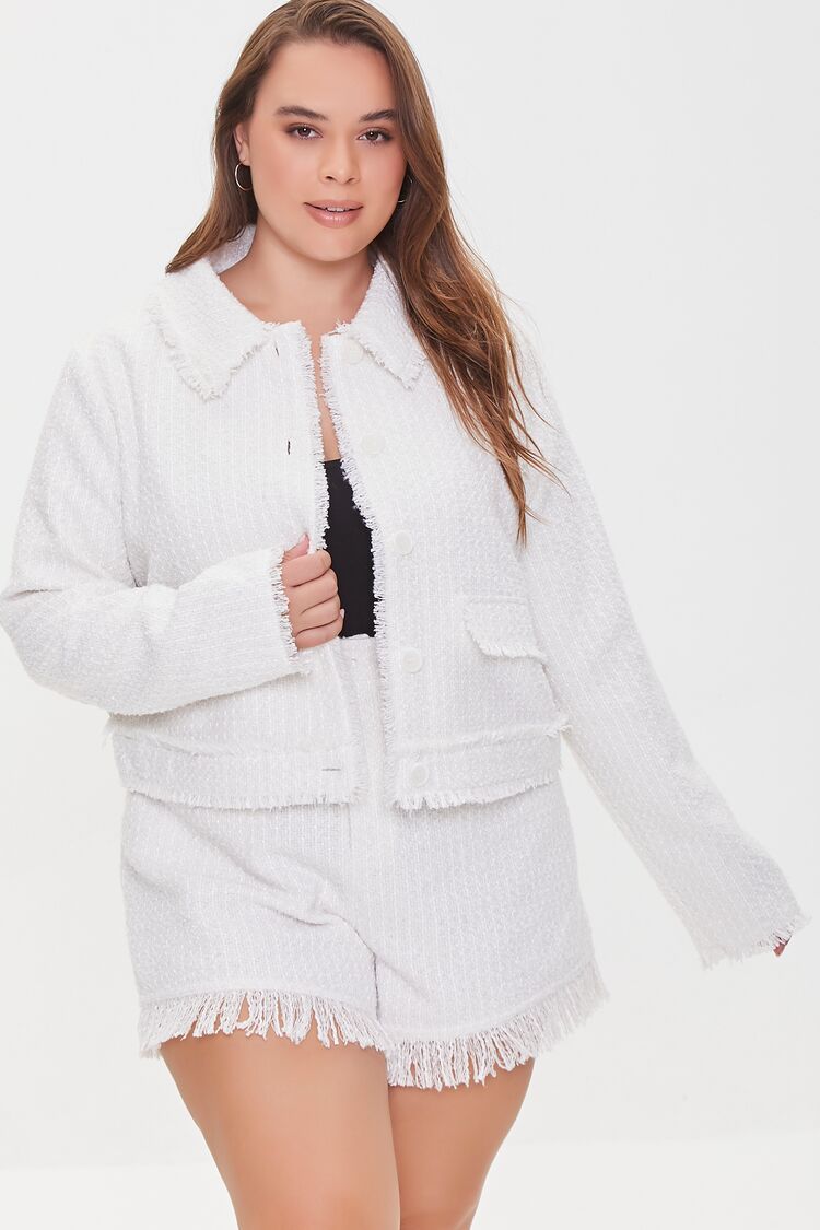 Plus Size Tweed Fringe Shorts | Forever 21 outlet