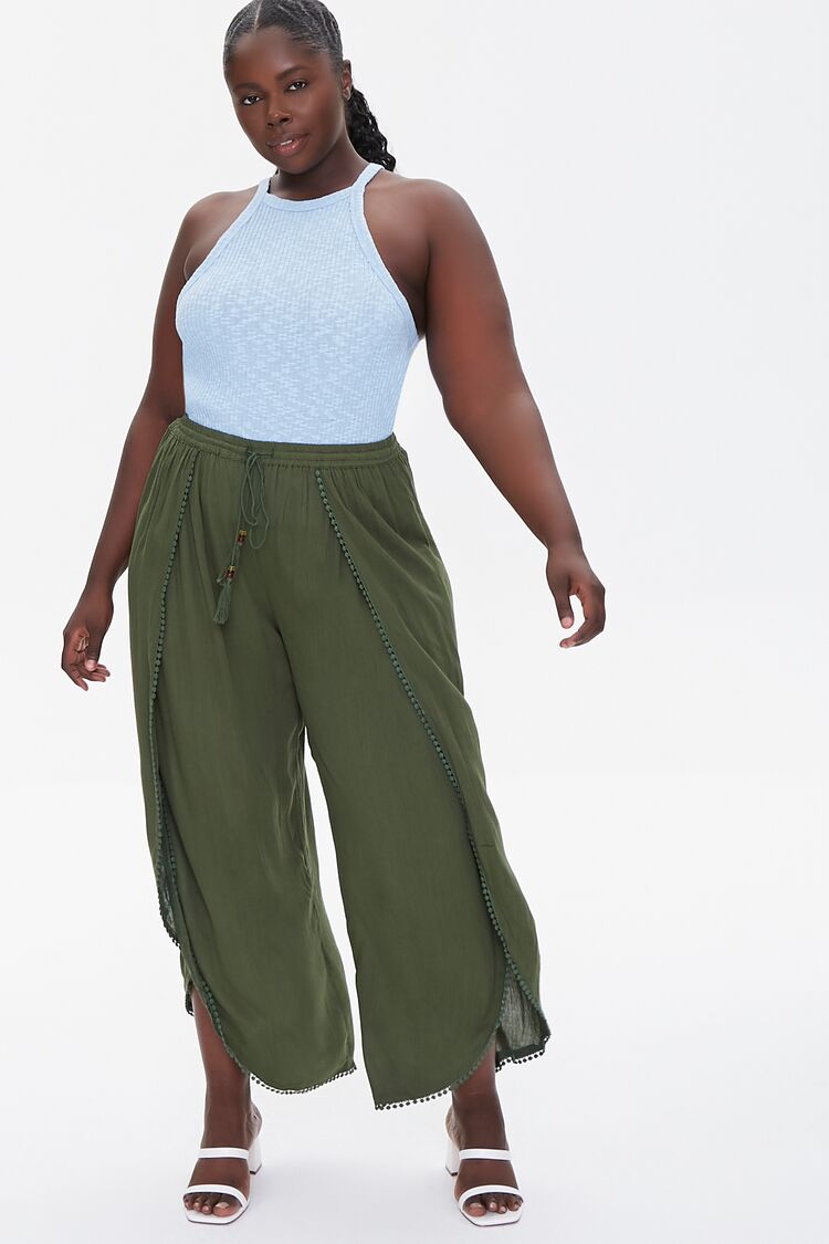 Plus Size Crochet-Trim Tassel Pants | Forever 21 sale