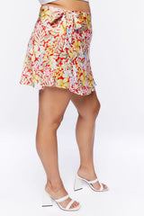 Plus Size Tropical Floral Print Mini Skirt | Forever 21 on sale