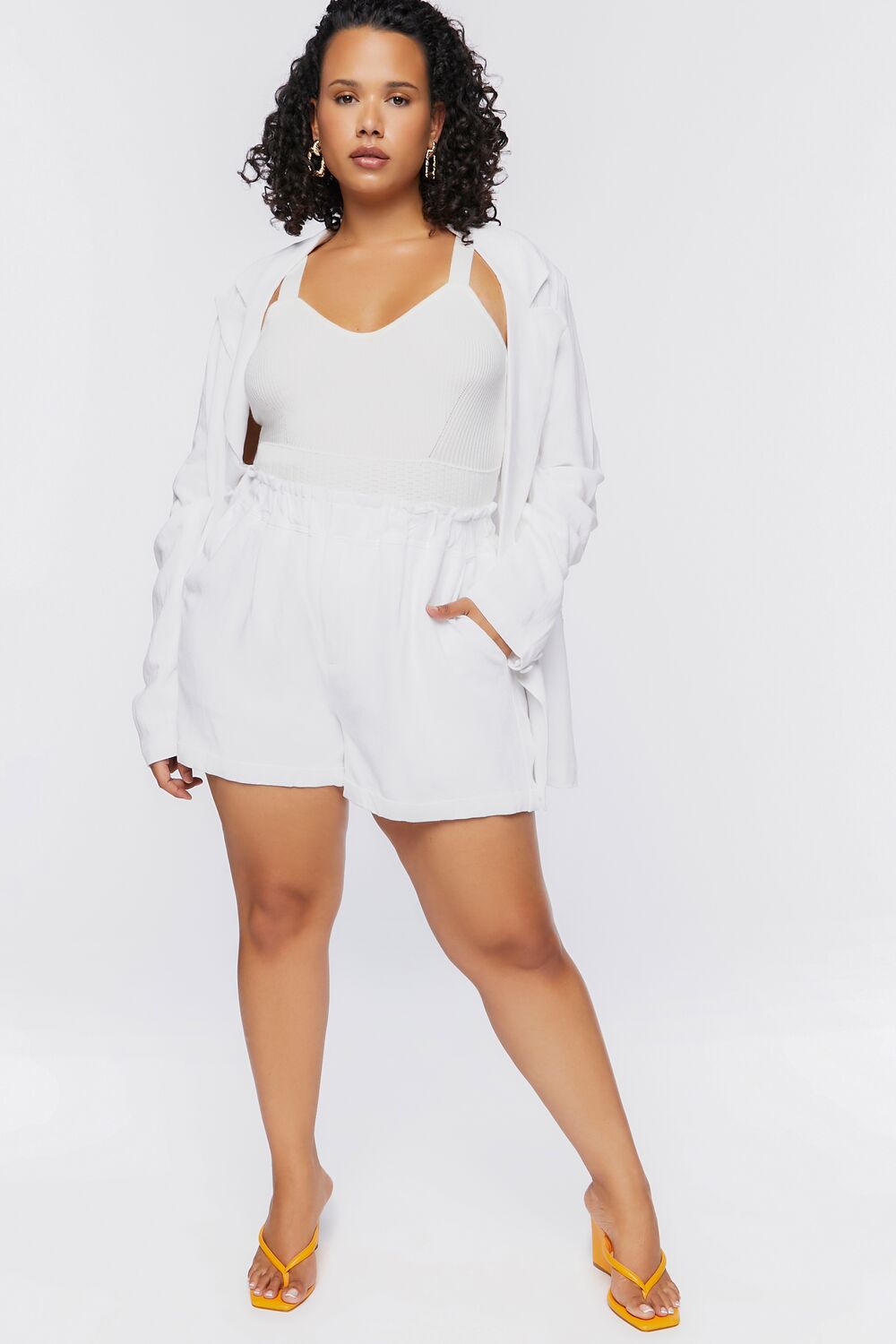 Plus Size Paperbag High-Rise Shorts | Forever 21 on sale