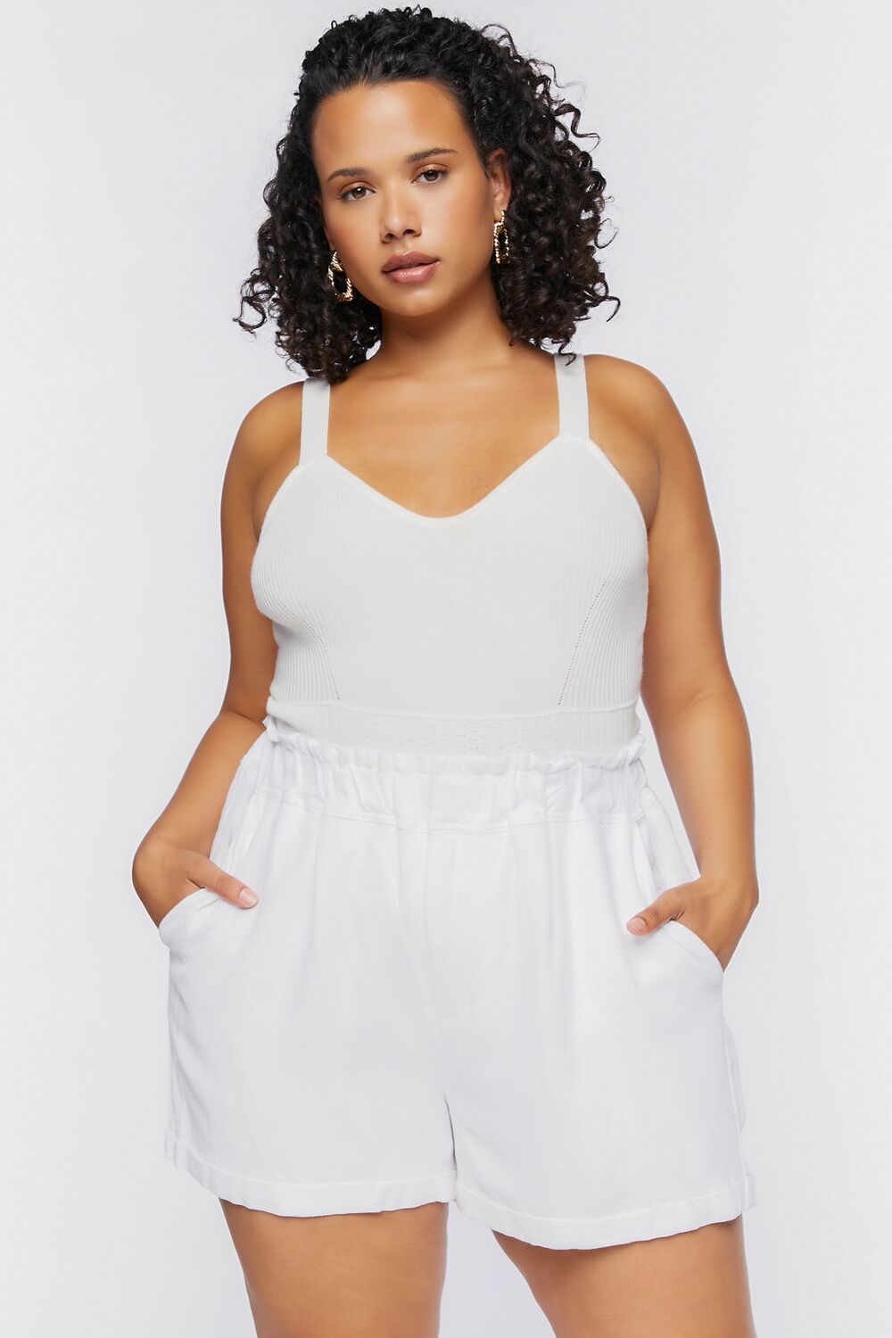 Plus Size Paperbag High-Rise Shorts | Forever 21 on sale